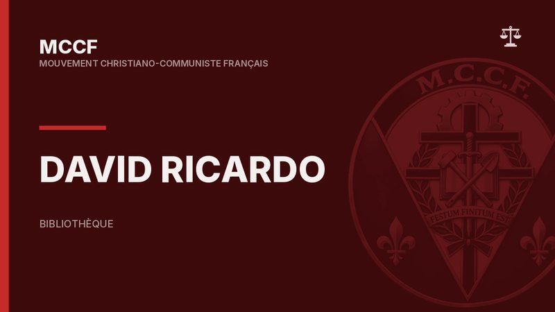 David Ricardo.