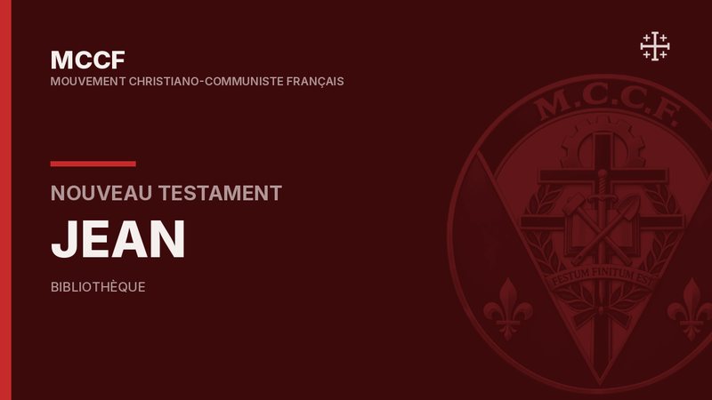 Évangile selon Jean — Nouveau Testament.
