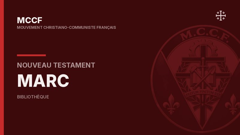 Évangile selon Marc — Nouveau Testament.