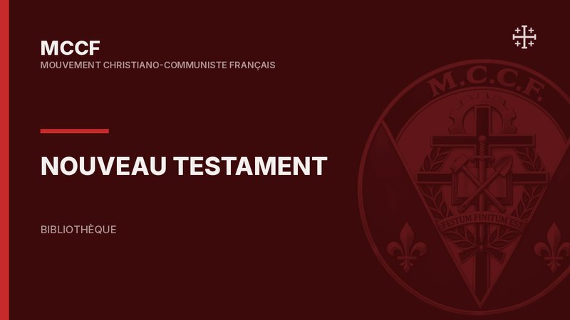 Nouveau Testament.