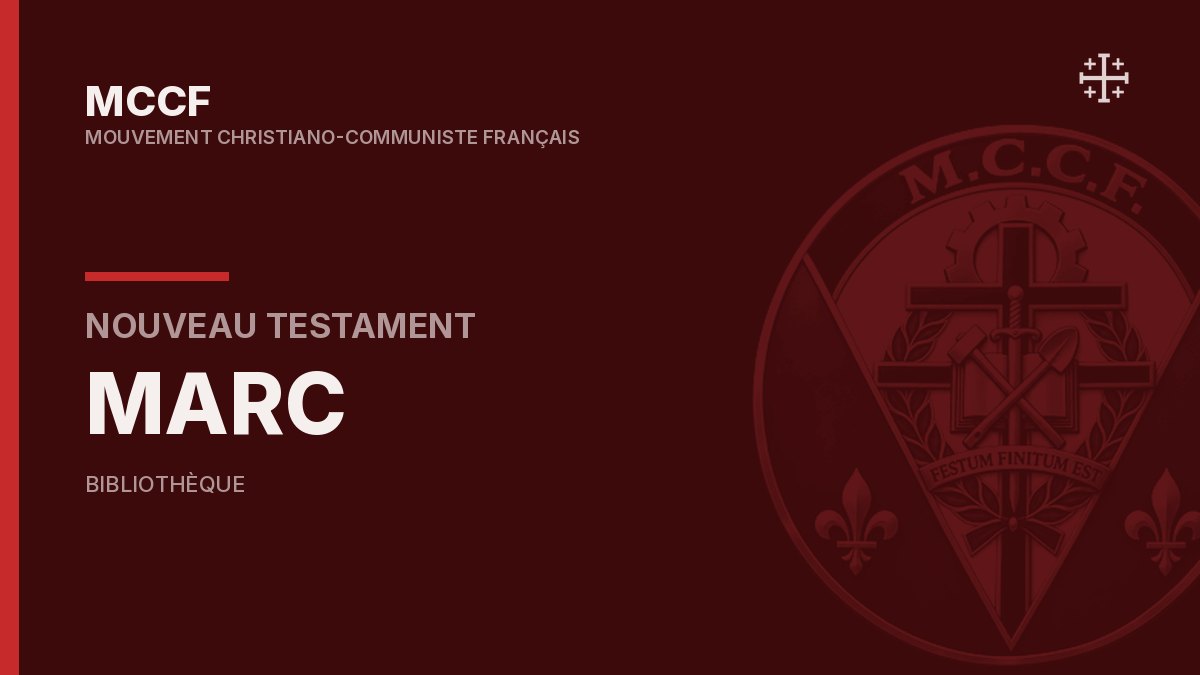 Évangile selon Marc — Nouveau Testament.