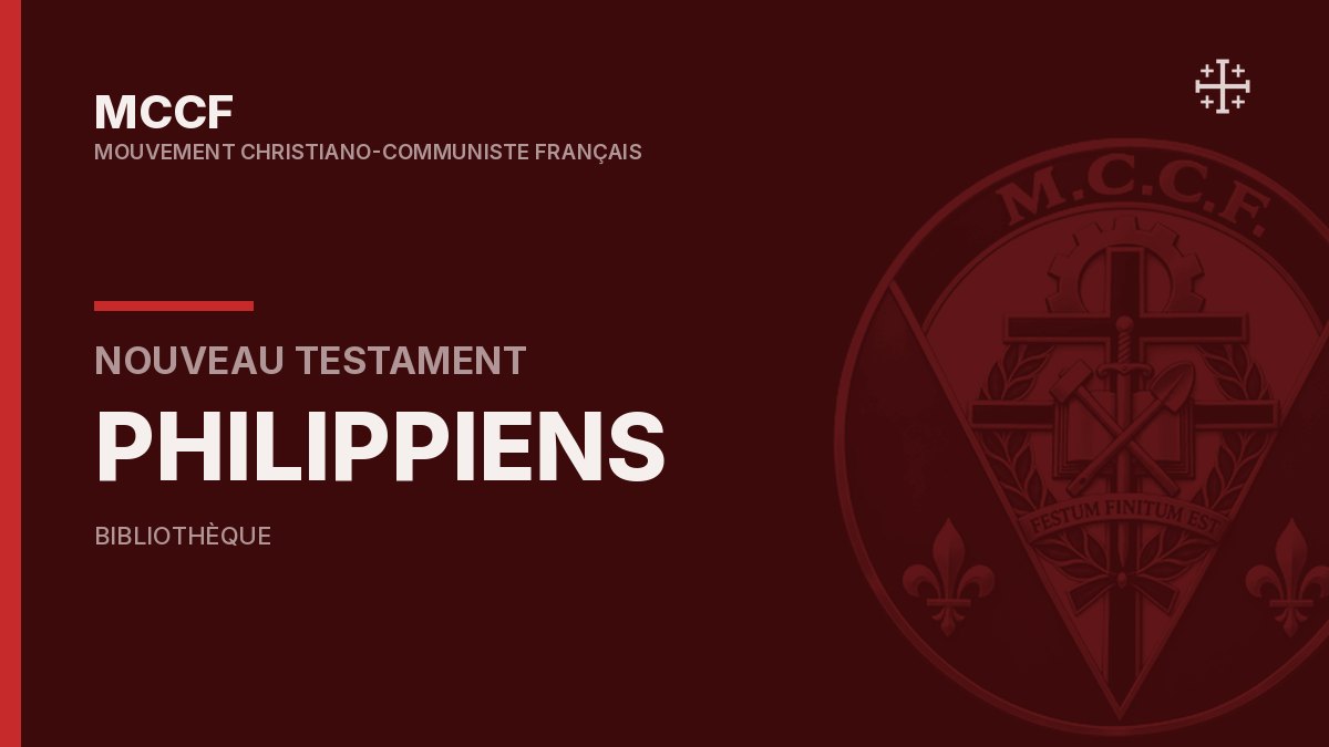 Épître de Paul aux Philippiens — Nouveau Testament.