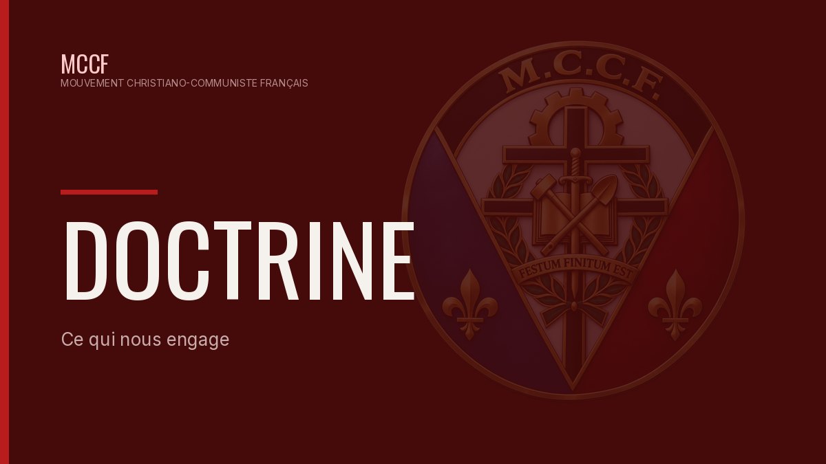 Emblème du MCCF — rubrique Doctrine